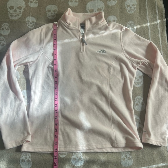 The North Face TNF Light Pink 1/4 Zip Pullover Fleece Jacket Size M - Picture 6 of 7